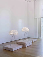 lampe suspendue moderne blanche rose brillante salon chambre