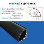 bande led profil aluminium 50cm flexible moderne adhésif opaque silver white