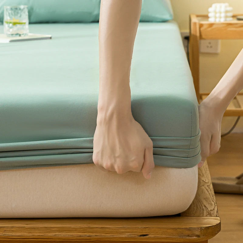 Drap-housse imperméable rose pour matelas épais