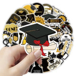 stickers graduation diplômes chapeaux congratulations festifs adhésifs célébration souvenirs école étudiants