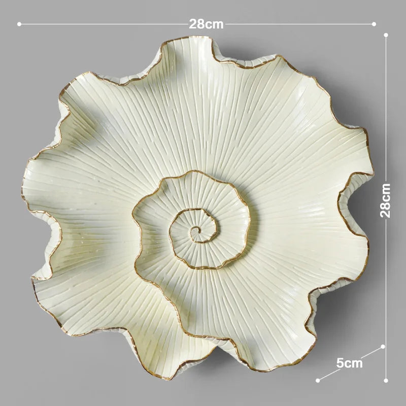 décoration murale plaque or blanc noir spirale élégante adhésive moderne chambre salon