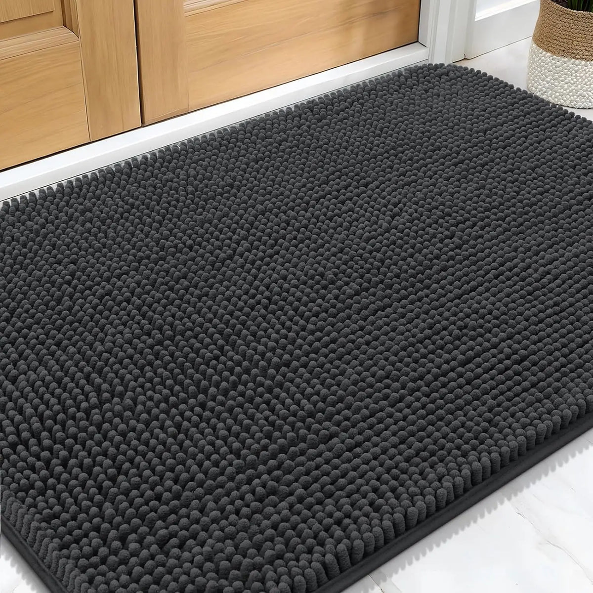 tapis antidérapant absorbant boueux porte moderne gris boules rapide sécher