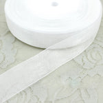 ruban organza blanc polyester largeur variable 12mm 15mm 20mm 25mm 40mm fixation décoration emballage