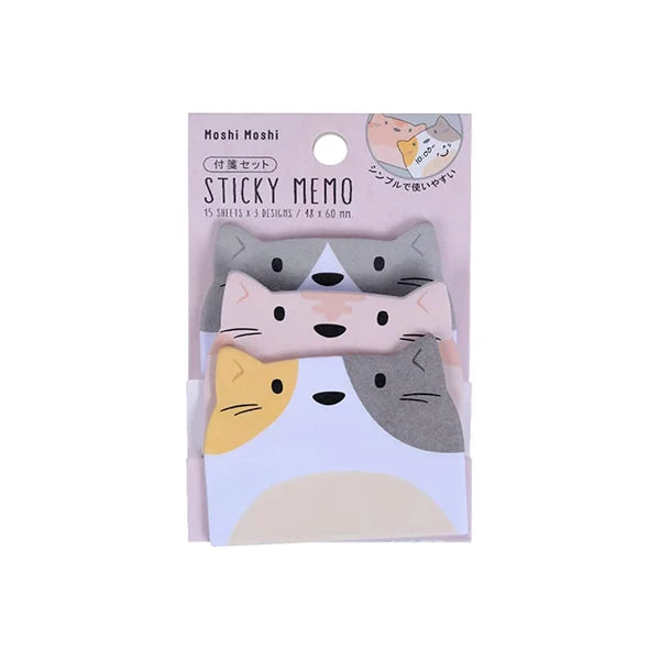 post it autocollants animaux mignons kawaii 45 feuilles rose gris beige bleu clair