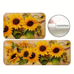 tapis sol extérieur fleurs tournesol antidérapant polyester vintage jaune vert brun