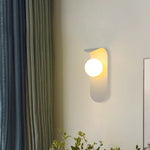 lampes murales modernes jaune gris blanc abat jour sphérique éclairage mural minimaliste chambre cuisine