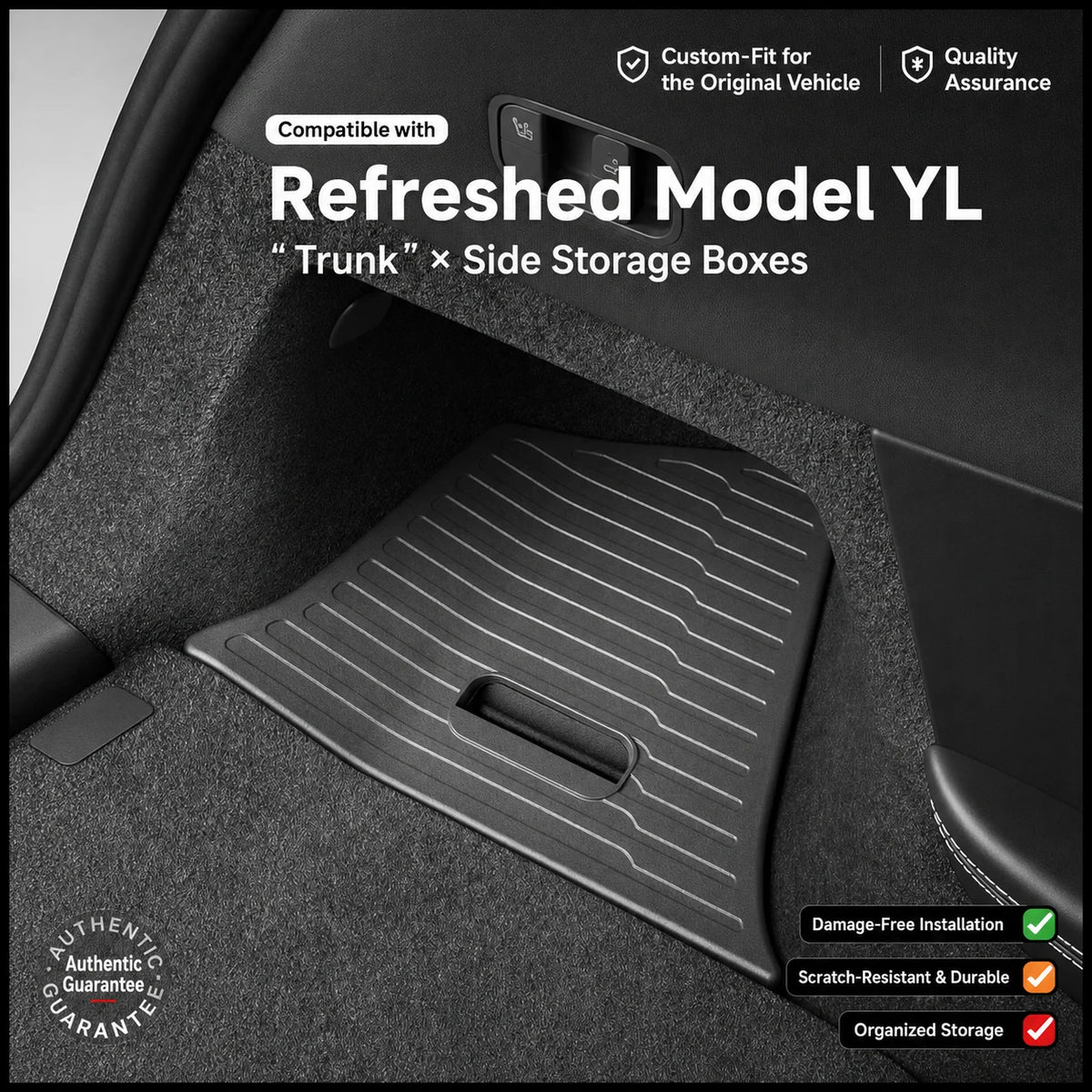 bac rangement latéral noir tpe extensible antirouille coffre voiture yl horizontal rayures