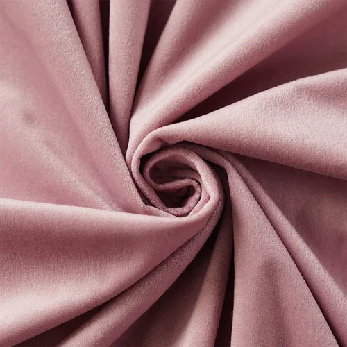 tissu velours polyester largeur 155cm couleurs vert beige rose bleu jaune uni opaque moderne