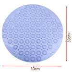 tapis bain antidérapant rond rose bleu clair beige gris embouts ventouses moderne minimaliste
