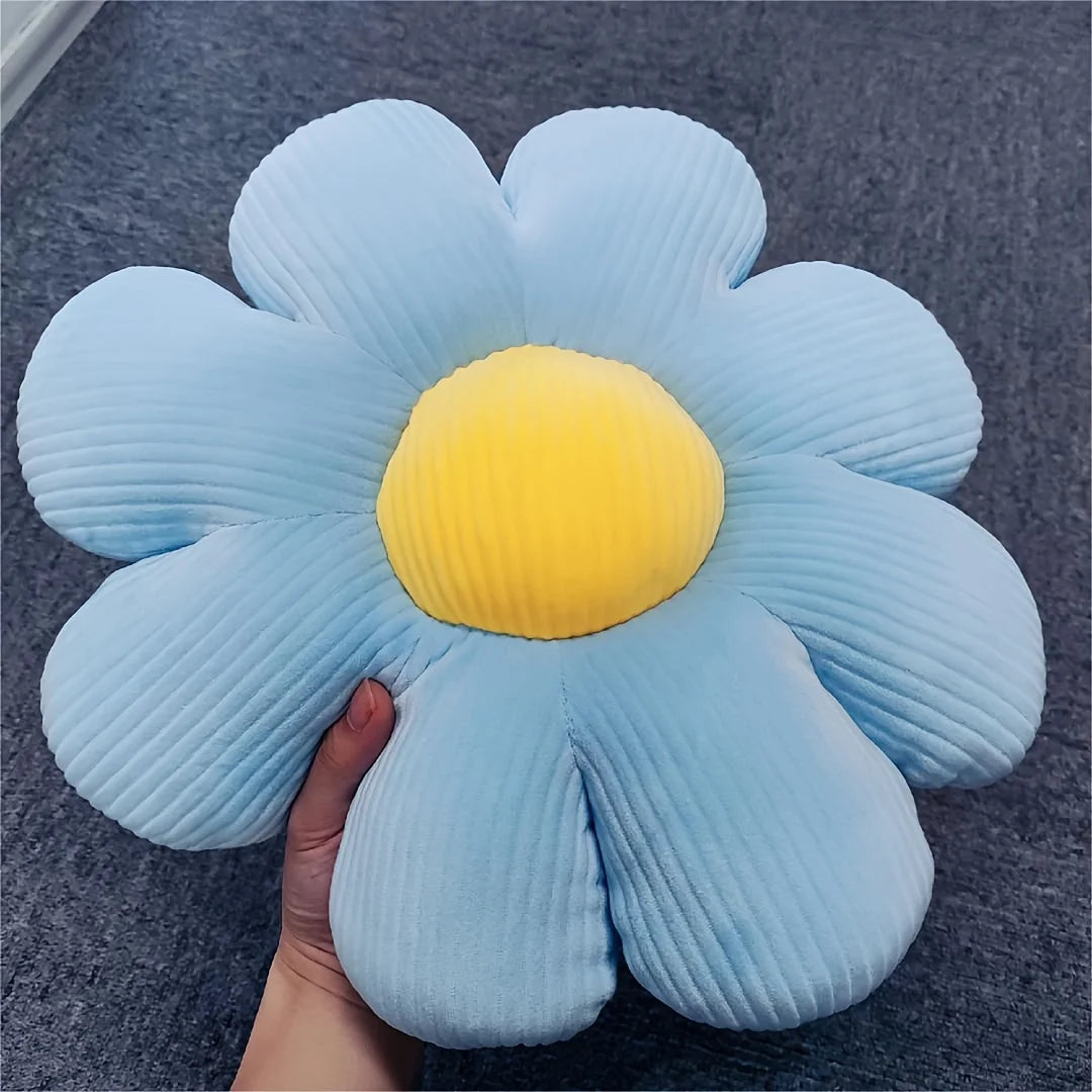 coussin décoratif rayures horizontales blanc rose bleu jaune vert moderne enfantin sofa litmassage