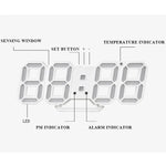 horloge digitale led horloge table cubique moderne minimaliste alarme