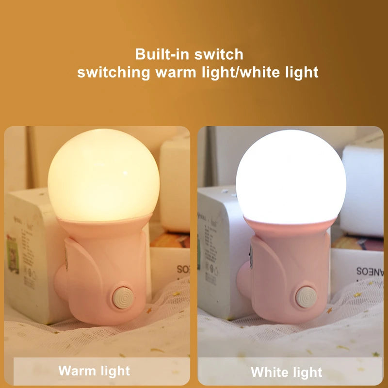 veilleuse led rose violet bleu blanc moderne minimaliste prise électrique chambre bébé lumière douce