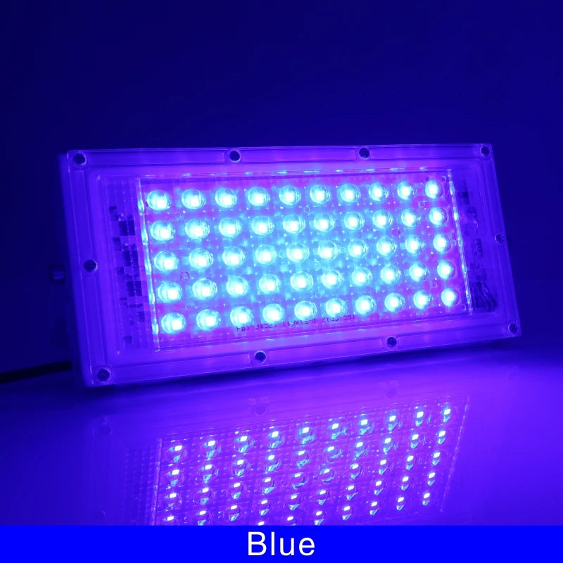 projecteur led noir multicolore ip65 bras articulé moderne extérieur 50w rvb aluminium
