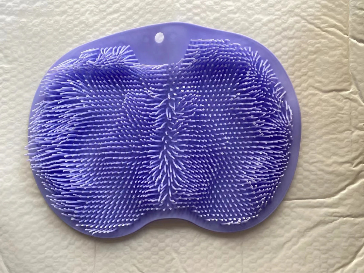 brosse massage dos pieds ventouse tapis bain douche exfoliation éponge rose bristles moderne sanitaire