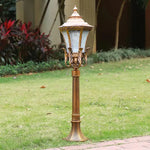 lampe rue led bronze noir classique vintage ip65 waterproofextérieur aluminium métallique floral