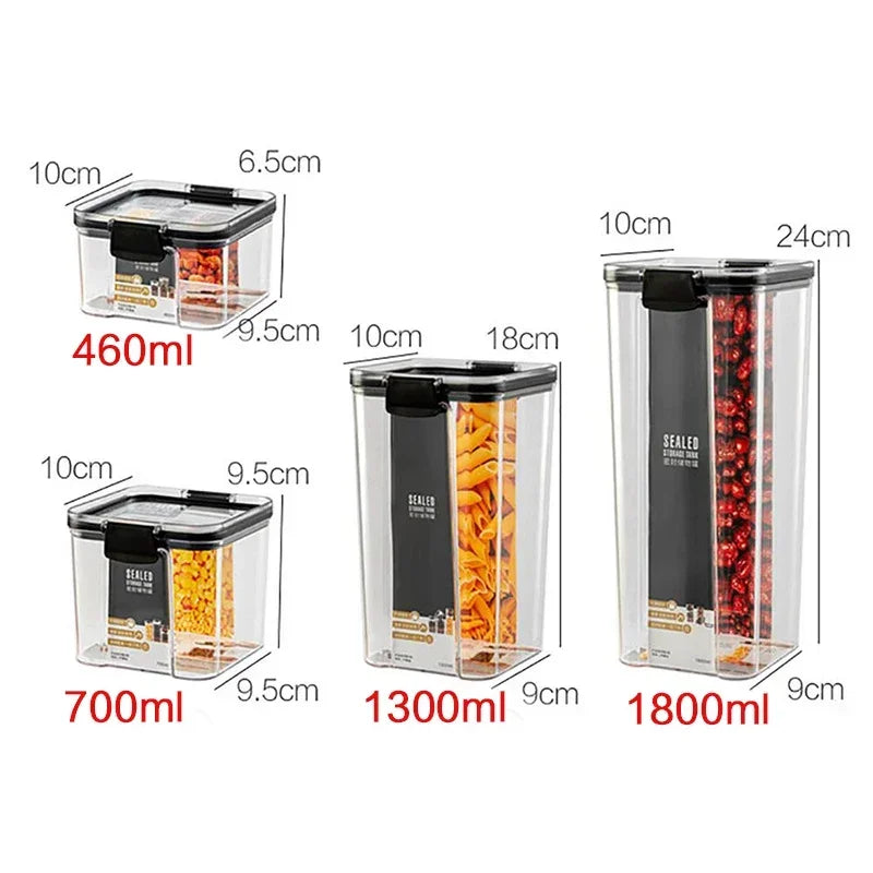 Boîtes de rangement de différentes capacités 460ml à 1800ml