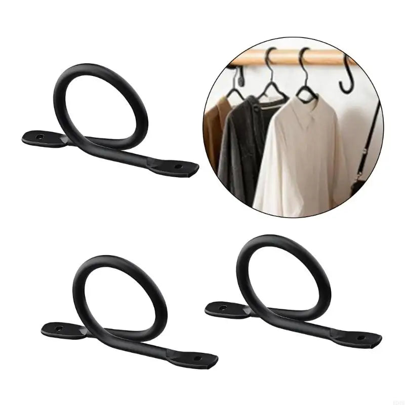 anneaux suspension noirs modernes matériau métal 12 vis