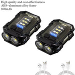 lampe torche rechargeable 10w led super lumineuse noir moderne 1000lm abs
