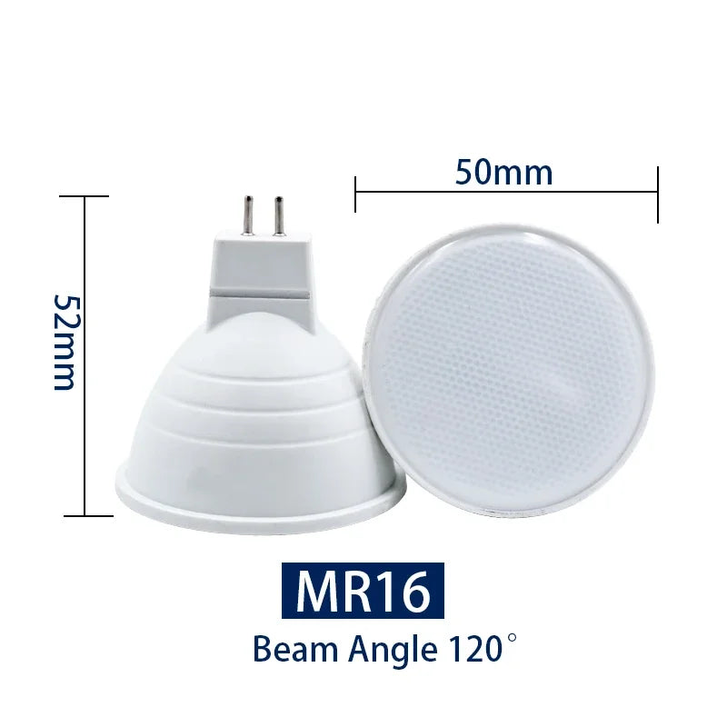 Ampoule LED E14 E27 GU10 MR16 6W 250 lumens blanc moderne 25000h opacité chambre