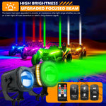 projecteurs led noir modernes contrôle distant interrupteur rotatif fixations lumiere rgbw 12v 24v