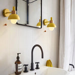 applique murale moderne vert jaune rose blanc ampoule led câble interrupteur chambre salon