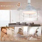 ventilateur rétractable lumière led blanc moderne télécommande variateur intensité minimaliste contemporain