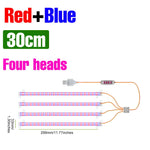 lampe led plante 30 50cm blanc rose bleu moderne clips adaptable usb