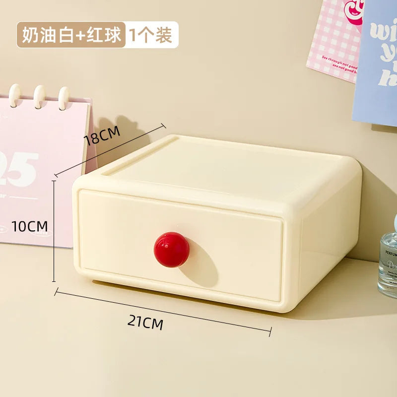 boîte rangement jaune vert rose moderne minimaliste matériau plastique opaquet tiroirs coulissants capacite 2l