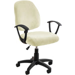 housse chaise velours moderne beige gris fixations vis coussins