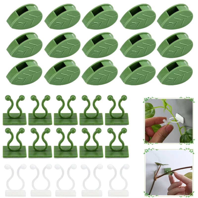porte plantes adhésifs modernes vert feuille blanc jardin plante grimpante décoration intérieure extérieure auto