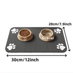 tapis animal noir rayures blancs deux bols alimentation eau rapide séchage moderne