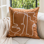 coussins nordiques peluche solides couleurs neutres motif abstraits contemporains maison voiture
