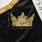 décoration gâteau couronne or argent cristaux topper anniversaire mariage fête élégant baroque