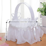 panier mariage blanc tulle plissé rubans satin strass nœuds élégant romantique festif