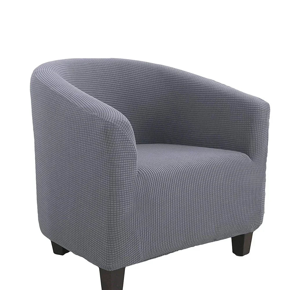 housse fauteuil moderne carreaux gris blanc élastique décorative salon salon maison intérieur