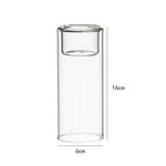 décoration moderne transparente support bougie adhésif mariage table dîner simple