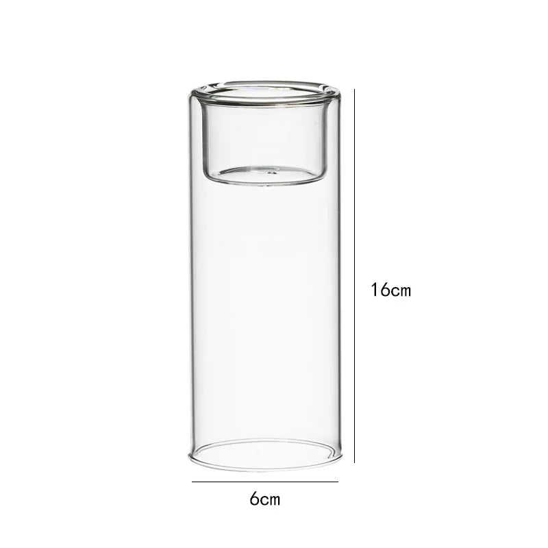 décoration moderne transparente support bougie adhésif mariage table dîner simple
