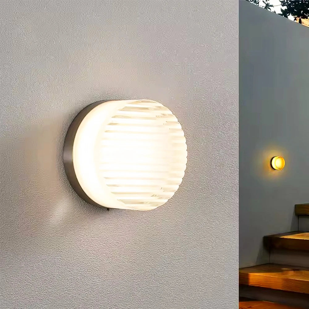 applique murale led moderne minimaliste transparent jaune gris fixée mur éclairage quotidien chambre salon