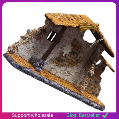 Hangar de Noël traditionnel en résine verte