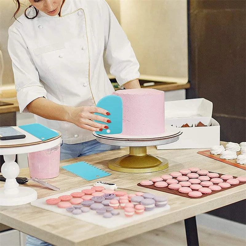 kit pâtisserie sacs pâte douilles métalliques tampons outils pâte silicone couleurs violet rose bleu