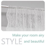 rideau broderie florale blanc transparent classique deux panneaux polyester coton moderne chambre salon