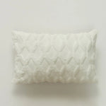 housse coussin peluche blanche motif géométrique moderne 30x50cm sofa lit chambre voiture decoration