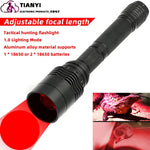 lampe torche tactique led rouge night vision astronomie texturée moderne noire rechargeable zoomable
