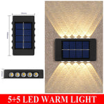 lampes murales solaires led modernes ip66 imperméablesextérieur minimalistes
