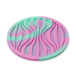 sous verres ronds silicone noir bleu vert marron rouge rayures ondulées moderne respectueux environnement
