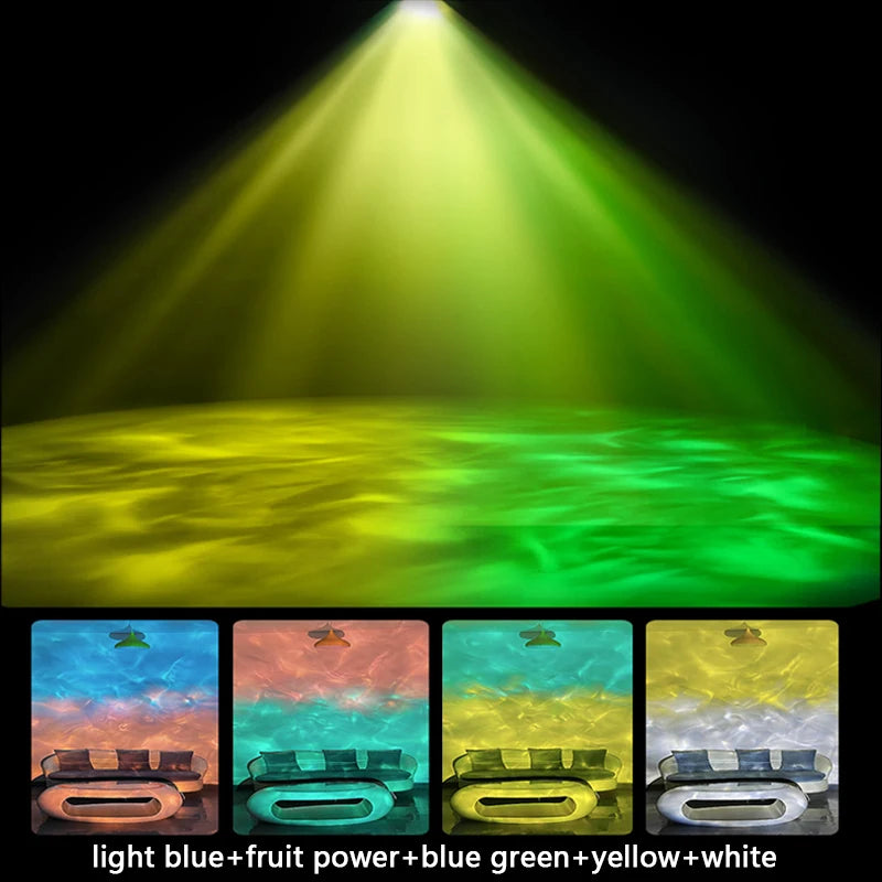 projecteur led effet eau coloré moderne bleu vert jaune rose 2000lm ip67 100w 75w