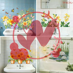 stickers muraux fleurs papillons multicolores salle bain cuisine décoration carreaux adhésifs amovibles artistiques