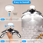 lampe garage led 10 panneaux ajustables e26 e27 industrielle moderne 6500k 150w