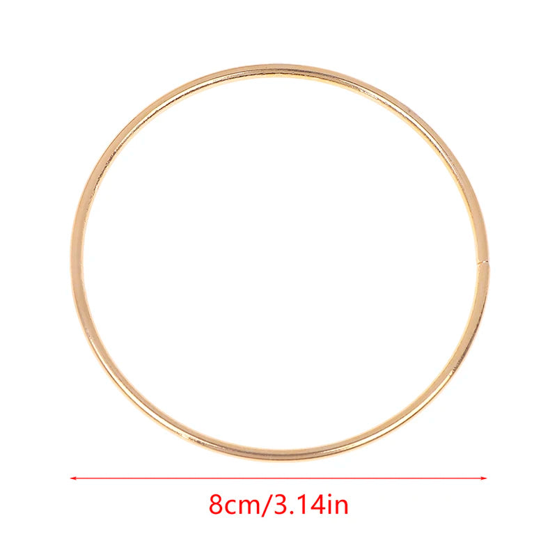 anneaux decoratifs dorés ronds lisses minimaliste lot 10 anneaux 8cm bois