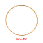anneaux decoratifs dorés ronds lisses minimaliste lot 10 anneaux 8cm bois